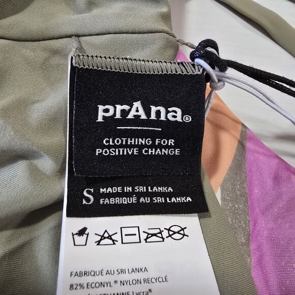 NWT PrAna Women's Size Small Bikini Top Willow Falls/ Reversible Quick Drying - Picture 5 of 9